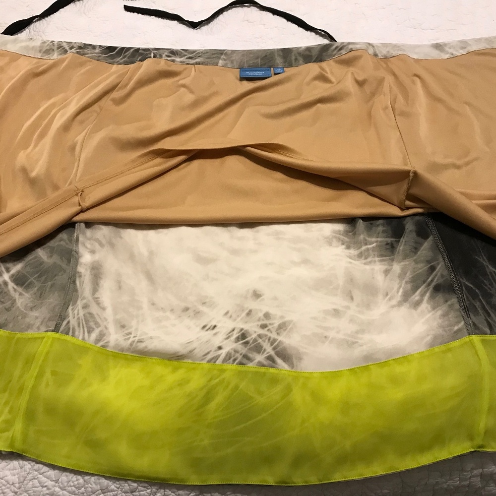 Stunning Simply Vera Vera Wang wrap skirt in black, gray & lime green (XS) - Picture 13 of 16